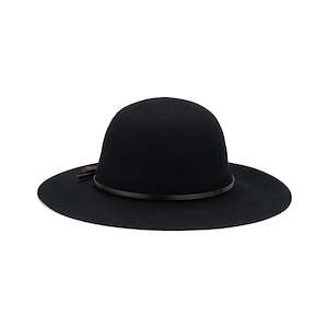 Premium Felt Hats: Mila – Medium Brim Round Crown Wool Felt Hat with Leather Band