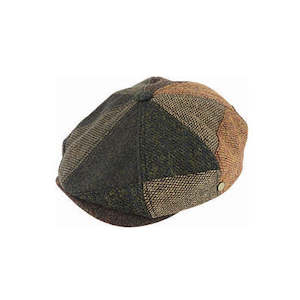 Premium Newsboy Caps: Sonny – Eight-Piece Patchwork Newsboy Cap