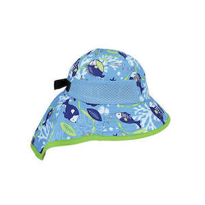 Kendra Kid’s Printed Microfibre Legionnaire Hat with Neck Flap – UPF Protection