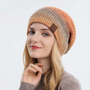 Urban Bestsellers: Rainbow Tie-Dye Knit Beanie – Colorful Gradient Wool Hat for Women