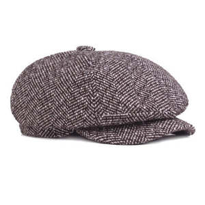 Urban Bestsellers: Men’s Octagon Style Newsboy Cap – Herringbone Vintage Cheesecutter