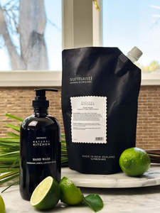 Surmanti Hand Wash - Persian Lime & Lemongrass - 1 Ltr Refill - Natural Kitchen