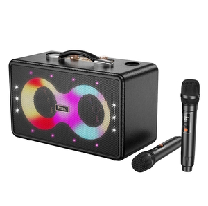 Hoco HA8 40W Bluetooth Speaker with 2 Wireless Microphones, RGB Light