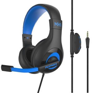 Gaming and Fun: Playmax MX1 Universal Headset – Black/Blue
