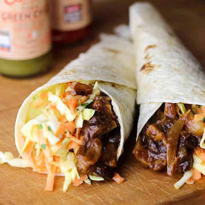 All: BBQ Jackfruit Wrap (vegan, 2 halves)
