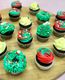 Christmas decorated chocolate cupcakes