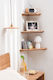 Solid Timber Wood Wall-Mounted Floating Wooden Corner Shelf - Natural