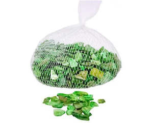 Outdoor Decor: Crushed Pearl Shells Bags - Green 3.5KG