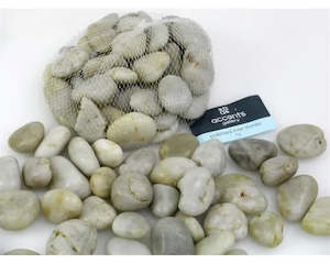 Outdoor Decor: Polished Stones Large - White 12KG