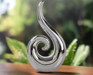 Ceramic Koru Silver - 31CM