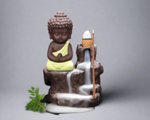 Outdoor Decor: Buddha Backflow Incense Cone Burner