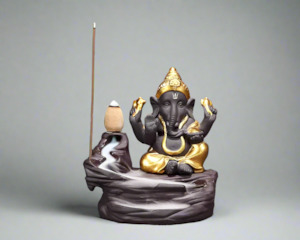 Outdoor Decor: Ganesh Backflow Insense Cone Burner