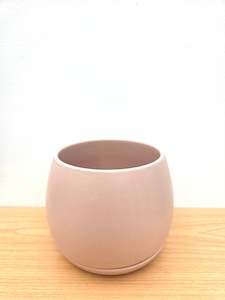 Addie Round Ceramic Planter 12.5CM - Muted Blush