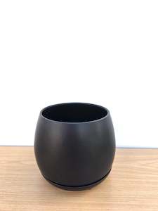 Addie Round Ceramic Planter 12.5CM - Black
