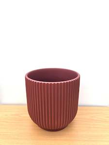 Pots: Maya Ribbed Ceramic Pot 14CM - Pinot