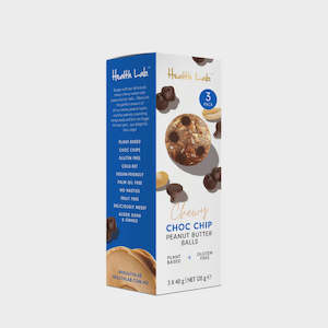 Food Supplements: Health Lab Chewy Choc Chip PB Ball - 3 pack