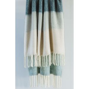 Home: Bianca Lorenne Arundel Wool Throw - Ocean