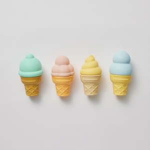 Baby Child: Over The Dandelions - Silicone Bath Toys Ice Creams - Set Of 4