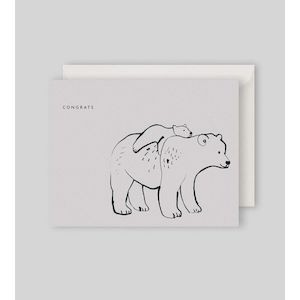 Father Rabbit Stationery - Congrats Mummy & Baby Card