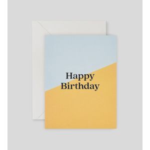 Lettuce - Happy Birthday Yellow Angle Card