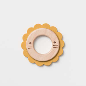 Teething: Lee The Lion Teether Wood/Silicone