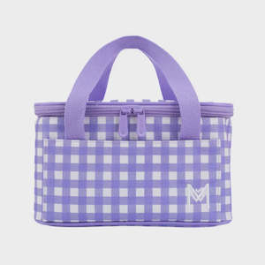 Lunchtime: MontiiCo Insulated Cooler Bag - Purple Gingham
