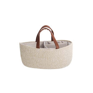 Baby Essentials: Nestling Nappy Caddy - Dark Natural Melange