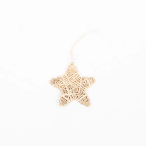 Christmas: Abaca Star - Tree Decoration