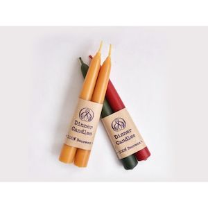 100% Beeswax Dinner Candles Short/Long