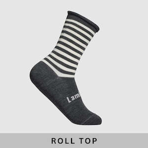 For Him: Lamington Men's Merino Crew Roll Top Socks - Piha