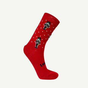 Lamington Merino Men's Xmas Socks - Red Nutcracker