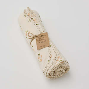Blankets Swaddles: Over The Dandelions Organic Muslin Swaddle - Daisy