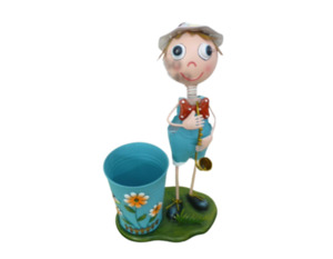 Products: Metal Boy Playing a Saxophone Figurine - Windmill Kids Furniture