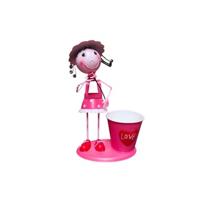 Products: Metal Girl Love Pot Figurine - Pink - Windmill Kids Furniture
