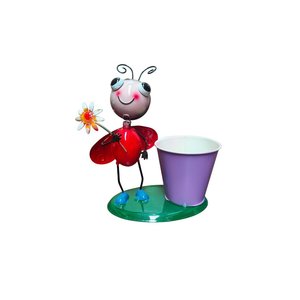 Metal Ladybird Garden Pot - Purple - Windmill Kids Furniture