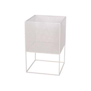 Contemporary Metal Perforated Pot Stand White - Urban Roots