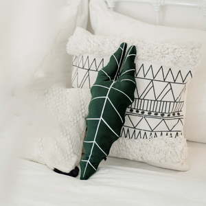 Products: Alocasia Sarian Leaf Shaped Decor Cushion - Urban Roots