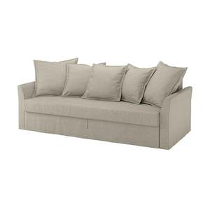 Ikea: IKEA HOLMSUND 3-seat sofa bed, Borgunda beige