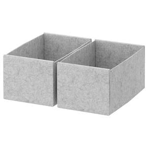 IKEA KOMPLEMENT Box 15x27x12cm Light Grey / 2 pack