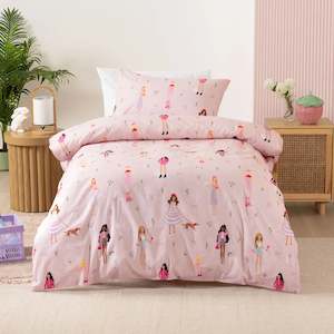 Squiggles: SQUIGGLES Runway Ready Duvet Cover Set, Candyfloss, NZ Single