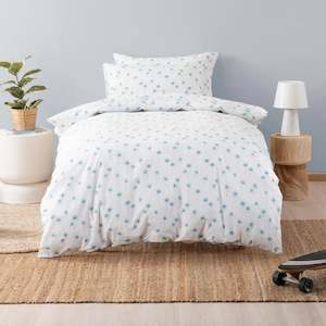 Squiggles: SQUIGGLES Palms Duvet Cover Set, Teal, NZ Double