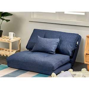Urbana Japanese Futon Lounge 1-Seater Sofa Bed, 90cm, Blue