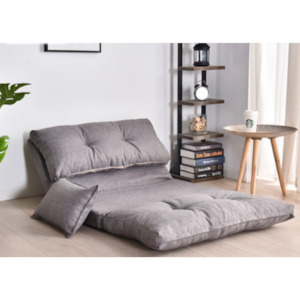 Urbana Japanese Futon Lounge 1-Seater Sofa Bed, 90cm, Grey