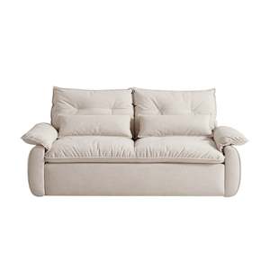 Linspire Rilla 3-Seater Sofa Bed, Velvet-Like Fabric, White