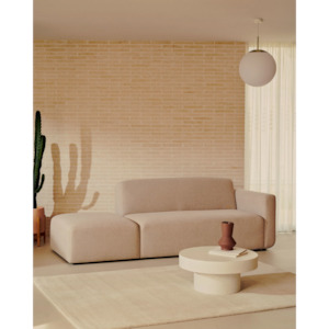 Modular Sofas: Kave Home Neom 2-Seat Modular Sofa with Ottoman, Beige