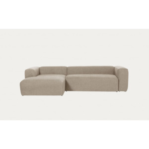 Modular Sofas: Kave Home Blok 3-Seat Modular Sofa with Left Chaise, Beige