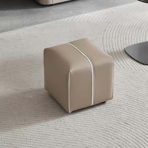 Ottomans: Linspire Hayden Leather Ottoman