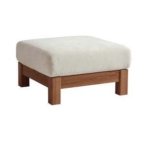 Linspire Mellow Solid Wood Ottoman, Dark Wood