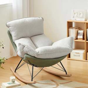 Rocking Chairs: Linspire Ubel Rocking Chair, Green & Cool White