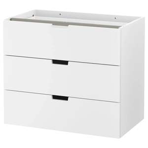 Ikea: IKEA NORDLI Modular Chest of 3 Drawers 80 x 68 cm White